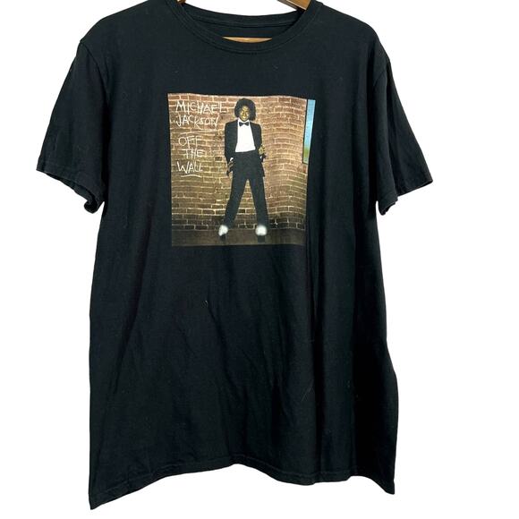Michael Jackson Off the Wall Repro Graphic Tee Black Short Sleeve - L - Picture 1 of 3